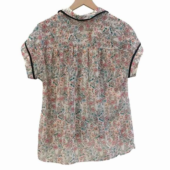 Ace Delivery Sheer V Neck Blouse - Picture 3 of 6
